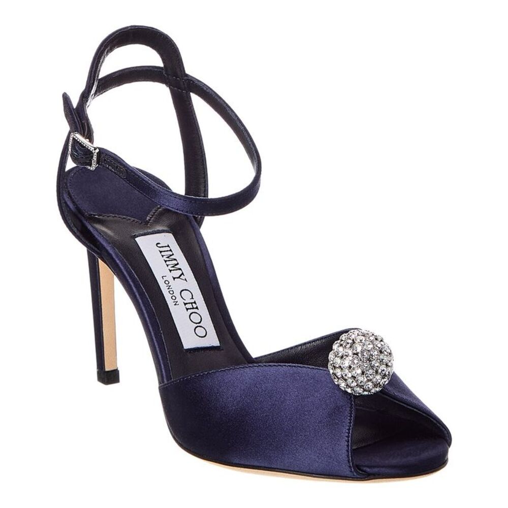 Jimmy Choo Sacora 85 Satin Sandal, Blue